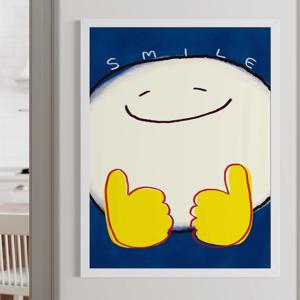 너 진짜 잘하고 있어 응원 스마일 그림 액자 행복 인테리어 장식 BLUE