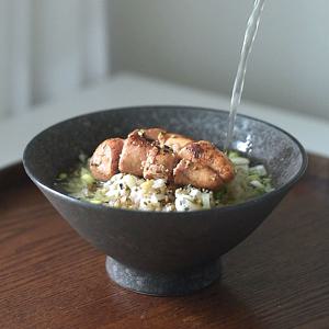 블랙 볼 오차즈케 돈부리 차와 식사 페어링 일본 도자기 티페어링