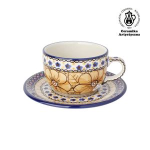 폴란드그릇 유니캇 옐로우포피 265ml 커피잔 H1042N