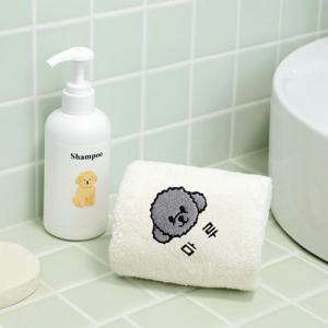 멍포근 네임 자수 각인 타올 수건 반려동물 맞춤 제작 커스텀 선물 강아지 고양이 이름 수건
