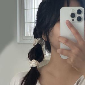 5p 세트 미니 실크 새틴 헤어 스크런치 곱창 밴드 머리 끈 얇은 머리끈 짱짱한 고무줄