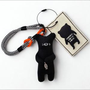 borris 수호 인형 키링 모바일 폰 손목 스트랩 키체인 펜던트