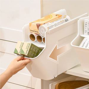 하부장 슬라이딩 수납 정리 바스켓 바구니 정리함 2단 분리형