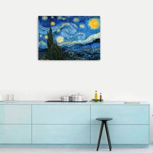 1 W고흐-별밤 / 캔버스천 우드보드 가벼운 원목 명화액자  인상주의 개업 생일선물