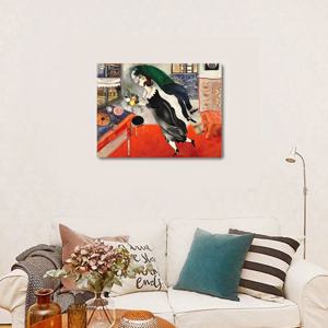 16W샤갈-생일 / 캔버스천 우드보드 가벼운 원목 명화액자 개업 생일선물