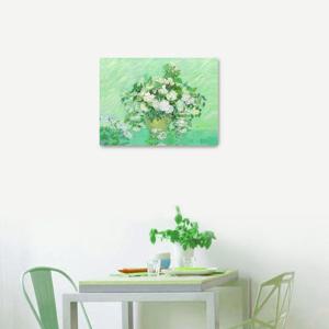 20W반 고흐-흰장미 / 캔버스천 우드보드 가벼운 원목 명화액자  인상주의 개업 생일선물