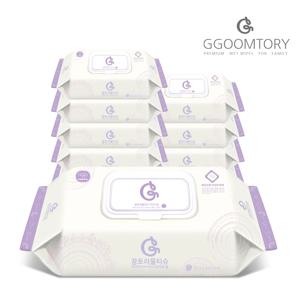 꿈토리물티슈 아가의꿈 엠보싱 캡형 75gsm 60매 10팩