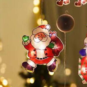 크리스마스 컬러 창문 조명 장식 전구 오너먼트 무드등 10종-산타1