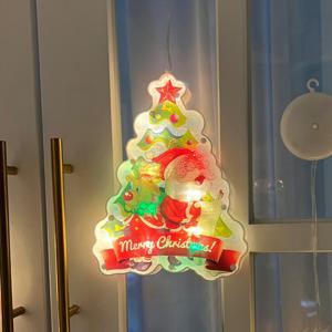 크리스마스 컬러 창문 조명 장식 전구 오너먼트 무드등 10종-트리산타