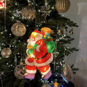 크리스마스 컬러 창문 조명 장식 전구 오너먼트 무드등 10종-산타