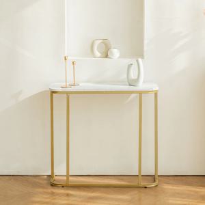 대리석 무늬 골드 프레임 사이드 좁고 긴 슬림 콘솔 테이블 800 1000