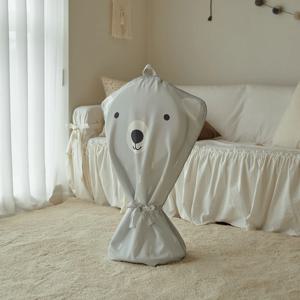 손잡이있는 귀여운 북극곰 패브릭 선풍기커버 지퍼형