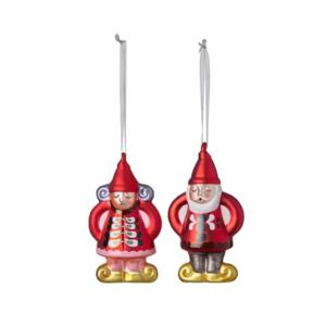 빈테르핀트 산타커플 2p 유리 크리스마스 트리 장식 오너먼트