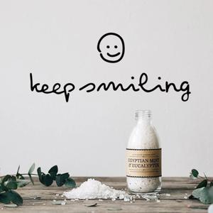 레터링 포인트 인테리어 카페 창문 벽 스티커 Keep smiling 블랙