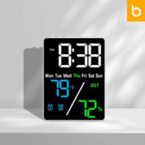 유즈비 블랙페이스 LED 온습도시계 BF5508