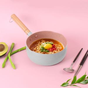 우드손잡이 마블코팅 IH 편수 냄비 LEMB-IH18