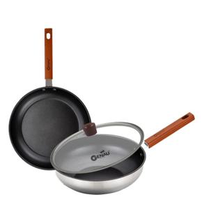 레벤 IH 스텐 후라이팬 3종A(28+28궁+28유리뚜껑)