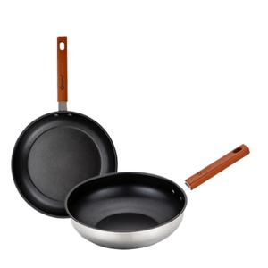 레벤 IH 스텐 후라이팬 2종B(28+28궁)