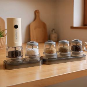 DG-KDL01 무선 전동그라인더 소금 후추 깨 원두 분쇄기 USB충전 5보틀 교체형