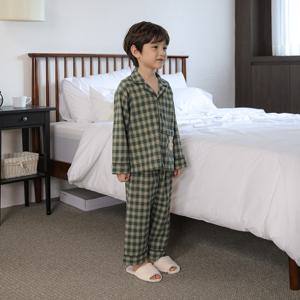 SLS5812 남아 한국산 순면 그린 잠옷 파자마 세트