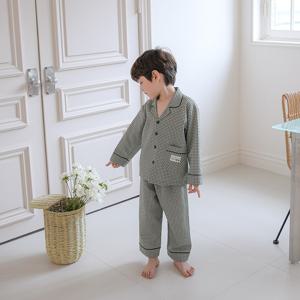 SLS5815 남아 한국산 면혼방 그린 잠옷 파자마 세트