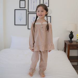 SLS5917 여아 한국산 스트라이프 잠옷 파자마 세트