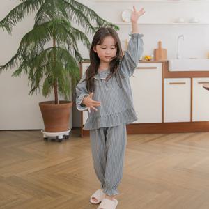 SLS5905 여아 한국산 폴리 나염 잠옷 파자마 세트