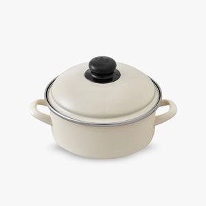 [리퍼] 크림하모니 IH 인덕션 법랑 양수냄비 18cm