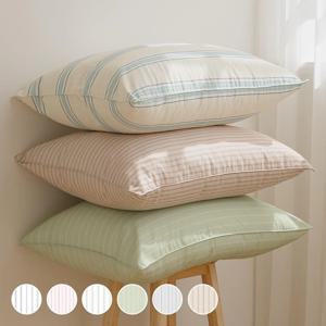 소프트데이 워싱 마이크로 스트라이프 베개커버 50x70 5color