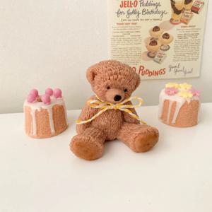 자체제작 머리 45도 테디베어 캔들 실리콘 곰돌이 캔들 베이킹 몰드 얼음틀