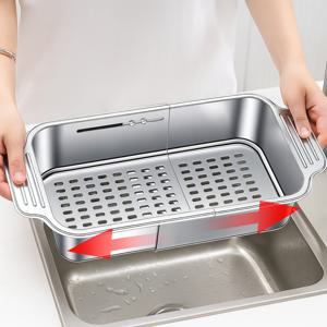 올스텐 틈새 식기건조대 좁은주방 걸이식 길이조절 확장형 물빠짐 설거지 건조대