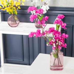 개나리 벚꽃 진달래 조화 화병 봄인가봄 글라스 set 40cm (DIY) 3컬러