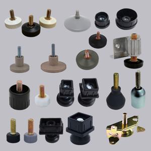 회전 조절발 높이조절 원형 사각 발통 볼트발 고무 PVC 파이프 발통캡 지지대 가구받침대