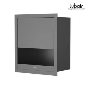 루바인 매립 휴지걸이 커버 WMPC02BH 블랙 헤어라인