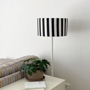 이케아 조명 링스타 커버 33cm 스트라이프 블랙 / 전등갓 교체 램프쉐이드