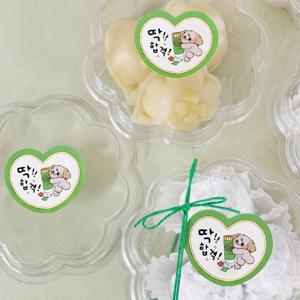 딱붙 포디 수능 답례품 응원스티커 쿠키 디저트 선물포장 하트 스티커 30매