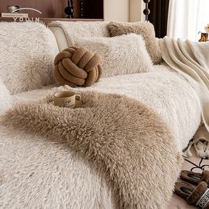 [해외] 북유럽 모던 장모 겨울 소파패드 소파커버 소파덮개 천 4colors 11size