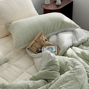 이펙터 겨울 극세사이불 벨로아면100 모달 무봉제 차렵이불세트 SS/Q/K