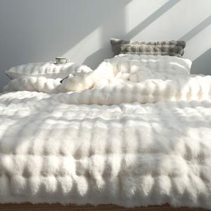 밍크극세사 20mm 장모 두꺼운 겨울 차렵이불 부드러운 이불세트 SS/Q/K