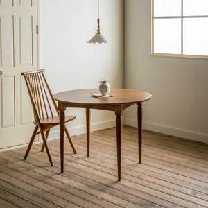 레베카 원형 원목 테이블 식탁세트01 (메이의자1개)
