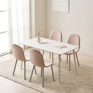 ON 리브 포세린 세라믹 식탁세트 1400 화이트+리브 체어4