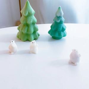 자체제작 미니 겨울 북극곰 3D 1구 곰돌이 다용도 수제 베이킹 실리콘 몰드 얼음틀