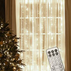 LED 트리전구 큐빅 폭포수 200구 커튼조명 크리스마스 전구 장식 USB타입 2color