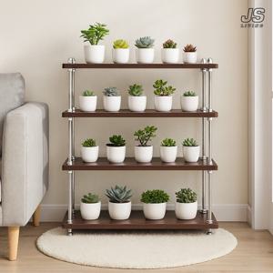 다육이 식물 화분대 스탠드 화분 받침대 우드 다이 선반 진열대 4단 화분 정리대 원목