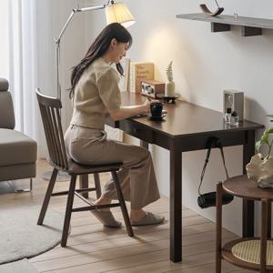 오비엔 고무나무 원목책상 컴퓨터책상 1200 1500