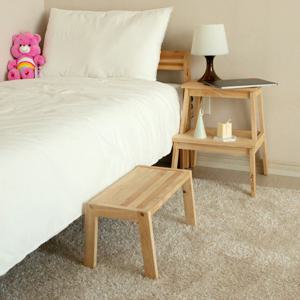 고무나무 원목 스텝 스툴 화분 받침대 (1단)