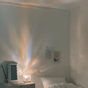 LED 크리스탈 바다 물멍 캠핑 조명 윤슬 스퀘어 오로라 무드등 홈카페 인테리어