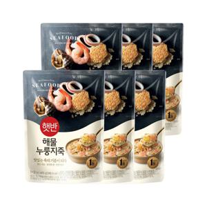 햇반죽 해물누룽지죽 420g*6개 비비고죽 리뉴얼