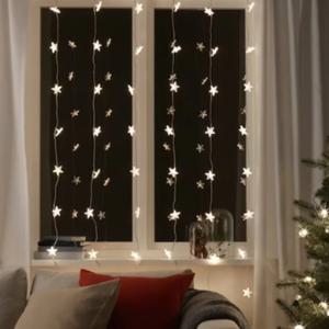 스트롤라 LED 별 커튼 48등 크리스마스 조명 전구 장식