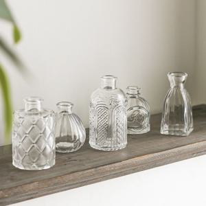 데미 글라스 테이블 미니 유리 꽃병 인테리어 크리스탈 화병 디퓨저병 C타입